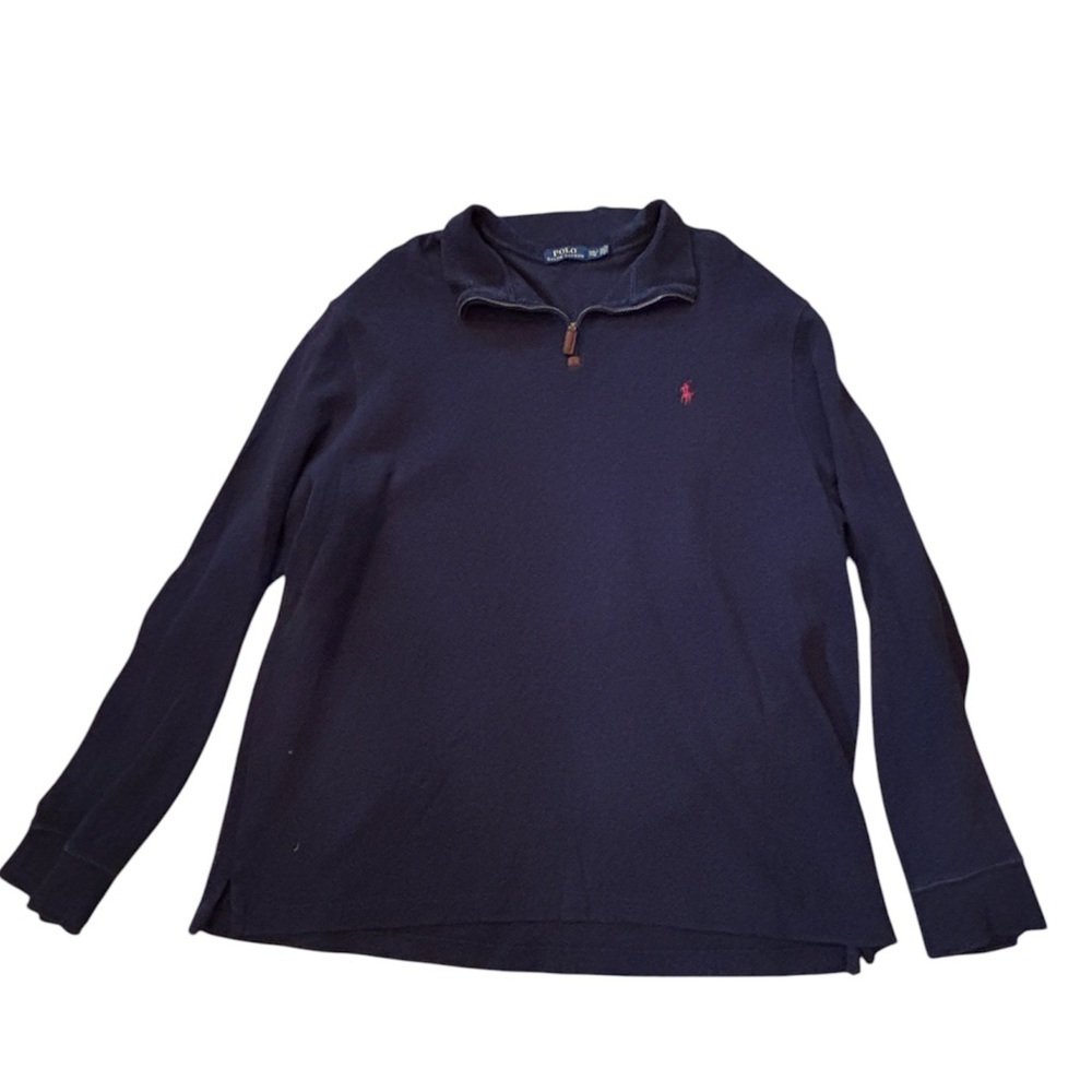 Polo Ralph Lauren Men’s Long Sleeve Pull Over 1/4 Zip Navy Blue Size XXL